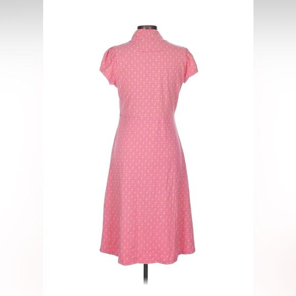 Blutsgseschwister pink and cream patterned a line knit midi dress, XL - Picture 2 of 11